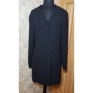 Vintage Leslie Fay size 16 vintage black button down jacket